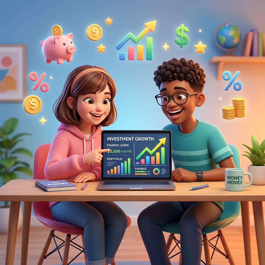 Teens learning finance together